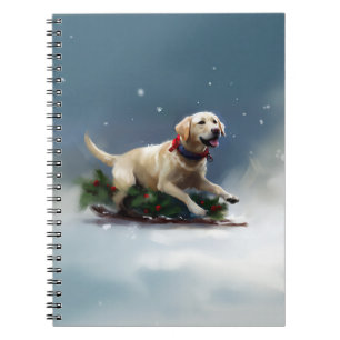 Labrador Kerstmis sneeuw winter Notitieboek