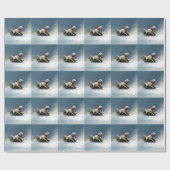 Labrador Kerstsneeuw winter Cadeaupapier (Vlak)