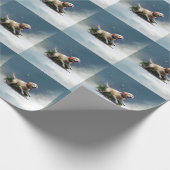 Labrador Kerstsneeuw winter Cadeaupapier (Hoek)