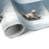 Labrador Kerstsneeuw winter Cadeaupapier (Rol Hoek)