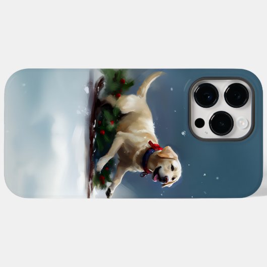 Labrador Kerstsneeuw winter Case-Mate iPhone Case (Achterkant (horizontaal))
