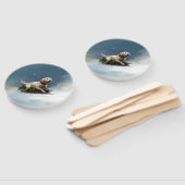 Labrador Kerstsneeuw winter Handwaaier (Niet-gemonteerd)