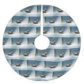 Labrador Kerstsneeuw winter Kerstboom Rok (Voorkant)