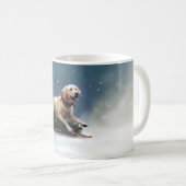 Labrador Kerstsneeuw winter Koffiemok (Voorkant rechts)