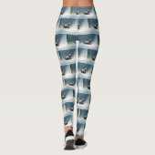 Labrador Kerstsneeuw winter Leggings (Achterkant)