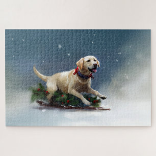Labrador Kerstsneeuw winter Legpuzzel