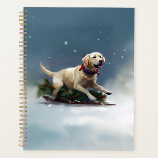 Labrador Kerstsneeuw winter Planner (Voorkant)