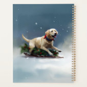 Labrador Kerstsneeuw winter Planner (Achterkant)