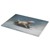 Labrador Kerstsneeuw winter Snijplank (Hoek)