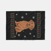 Labrador Kersttrui Xmas Huisdier Dierenliefde Fleece Deken (Voorkant (Horizontaal))