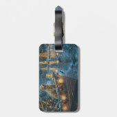 Labrador kerstvakantie bagagelabel (Achterkant verticaal)