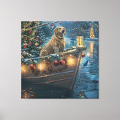Labrador kerstvakantie canvas afdruk (Voorkant)