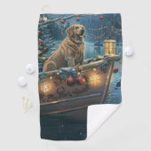 Labrador kerstvakantie golfhanddoek (Insitu)
