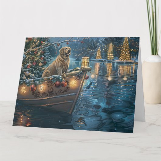 Labrador kerstvakantie kaart (Voorkant)