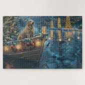 Labrador kerstvakantie legpuzzel (Horizontaal)