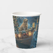 Labrador kerstvakantie papieren bekers (Voorkant)