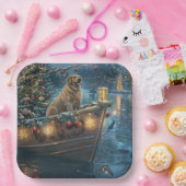 Labrador kerstvakantie papieren bordje (Feest)