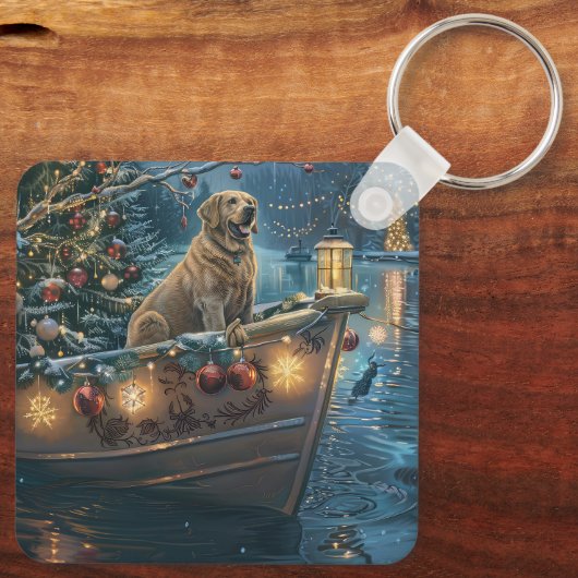 Labrador kerstvakantie sleutelhanger (Achterkant)