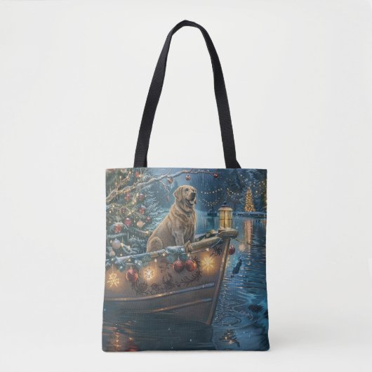 Labrador kerstvakantie tote bag (Voorkant)