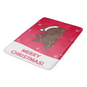 Labrador Kerstwinter Badmat (Gekanteld)