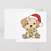 Labrador Kerstwinter Cute Dogs Holiday Card Feestdagenkaart (Voorkant / Achterkant)