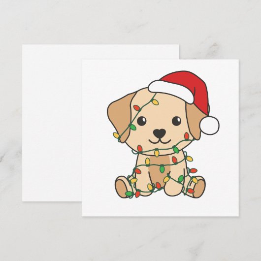 Labrador Kerstwinter Cute Dogs Holiday Card Feestdagenkaart (Voorkant / Achterkant)