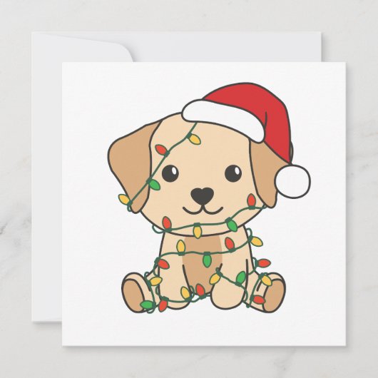 Labrador Kerstwinter Cute Dogs Holiday Card Feestdagenkaart (Voorkant)