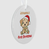 Labrador Kerstwinter, eerste kerstdag Ornament (voorkant)