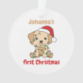 Labrador Kerstwinter, eerste kerstdag Ornament (voorkant)