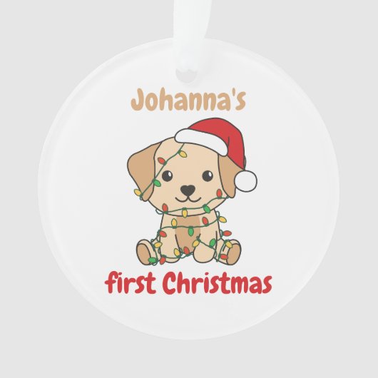 Labrador Kerstwinter, eerste kerstdag Ornament (voorkant)