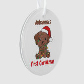 Labrador Kerstwinter, eerste kerstdag Ornament (voorkant)