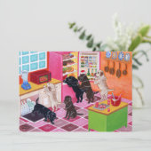 Labrador Keukenfeest Schilderij Kaart (Staand voorkant)