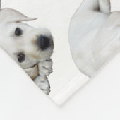 Labrador kijkt naar boven fleece deken (Hoek)