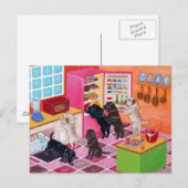 Labrador Kitchen Party Painting Briefkaart (Voorkant / Achterkant)