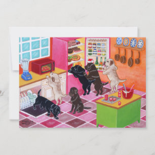 Labrador Kitchen Party Painting Kaart