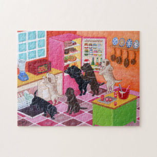 Labrador Kitchen Party Painting Legpuzzel