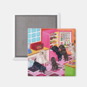 Labrador Kitchen Party Painting Magneet (Voorkant / Achterkant)