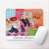 Labrador Kitchen Party Painting Muismat (Met muis)