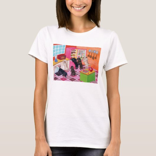 Labrador Kitchen Party Painting T-shirt (Voorkant)