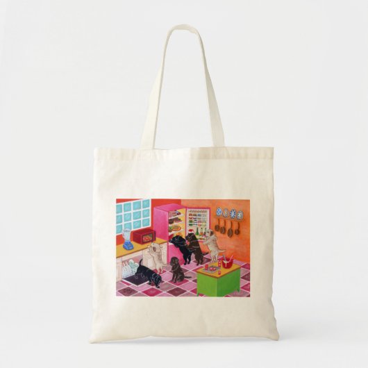 Labrador Kitchen Party Painting Tote Bag (Voorkant)