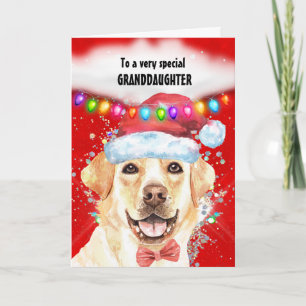 Labrador kleindochter wenst Kerstman Kaart