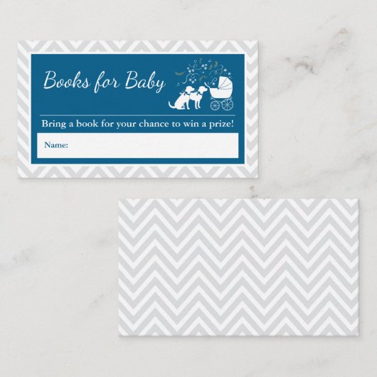 Labrador Lab Hond Baby shower Boeken voor Baby Informatiekaartje (Voorkant / Achterkant)