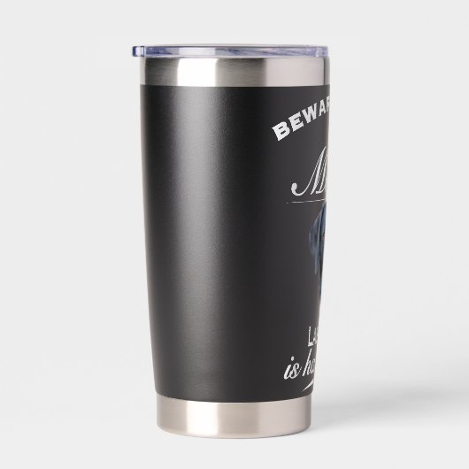 Labrador Labrador Dog Labrador Beware Master Geïsoleerde Drinkbeker (Rechts)