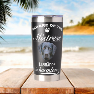 Labrador Labrador Hond Labrador Waarschuwing Meest Geïsoleerde Drinkbeker