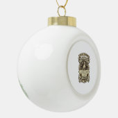 Labrador Lady Dog Crown Schild_1 Keramische Bal Ornament (Links)