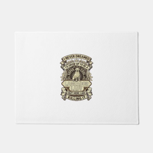 Labrador Lady Dog Crown Shield_1 Deurmat (Voorkant)