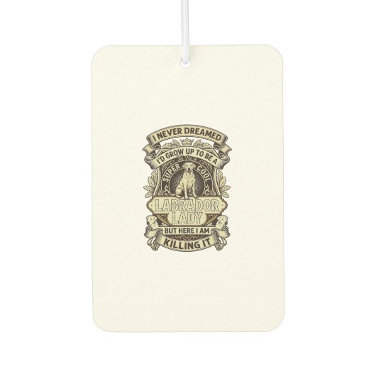 Labrador Lady Dog Crown Shield_1 Luchtverfrisser (Voorkant)