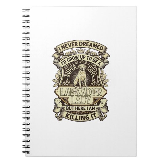 Labrador Lady Dog Crown Shield_1 Notitieboek (Voorkant)