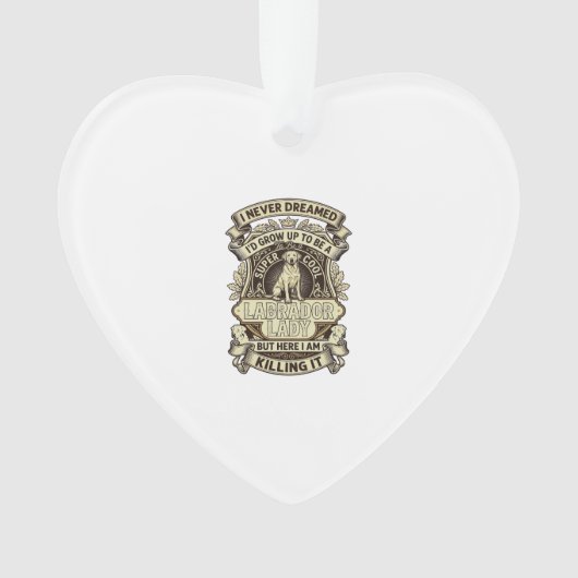 Labrador Lady Dog Crown Shield_1 Ornament (voorkant)