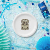 Labrador Lady Dog Crown Shield_1 Papieren Bordje (Feest)
